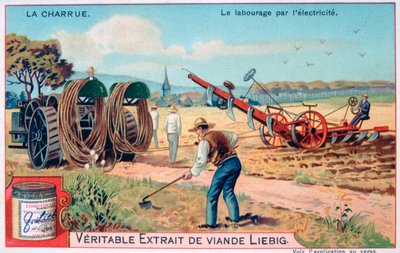 The Plough, Tilling by Using Electricity, c1900 by Unbekannt