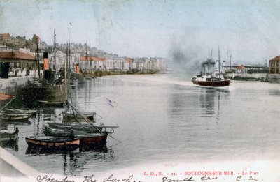 The Port at Boulogne, France by Unbekannt