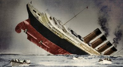 The Sinking of the Lusitania, 7 May 1915 by Unbekannt