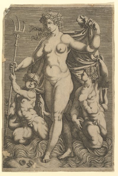 Thetis Standing with Two Tritons by Unbekannt