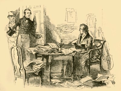 They found Schubert hard at work by Unbekannt
