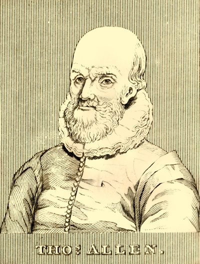Thomas Allen, 1542-1632, 1830 by Unbekannt