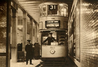 Tram in the Kingsway Subway, London, 1931, 1933 by Unbekannt
