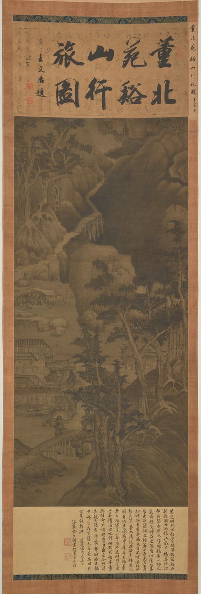Travelers Among Mountains and Streams, Ming dynasty, 1368-1644 by Unbekannt