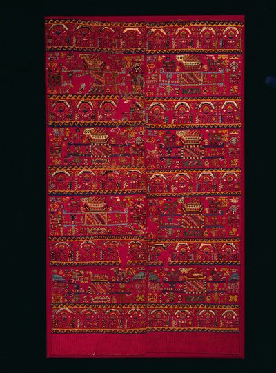 Two Tapestry-woven Panel Fragments, 1000-1460s by Unbekannt