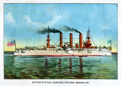 United States Armoured Cruiser Brooklyn, c1890s by Unbekannt