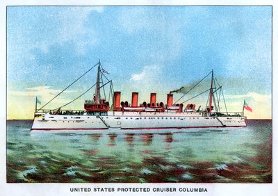United States Protected Cruiser Columbia, c1890s by Unbekannt