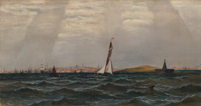 Untitled Harbor Scene by Unbekannt