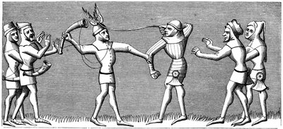 Vailets of Falconry, 14th Century, 1849 by Unbekannt