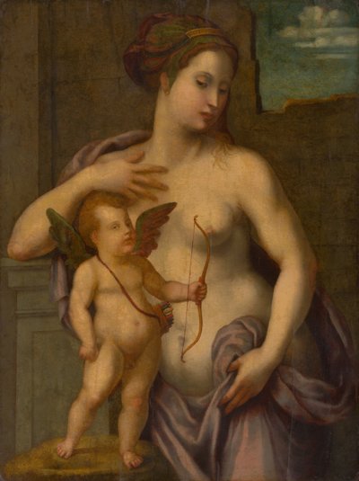 Venus with Cupid by Unbekannt