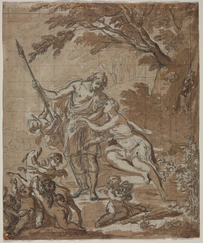Venus and Adonis, 1713 by Unbekannt