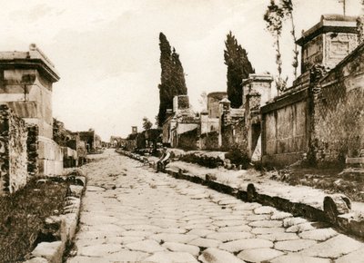 Via delle Tombe, Pompeii, Italy, c1900s by Unbekannt