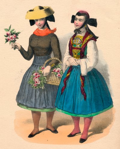 Vierlander Mädchen, 19th Century by Unbekannt