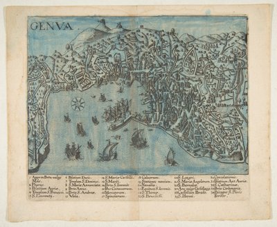View of Genoa, 1604 by Unbekannt