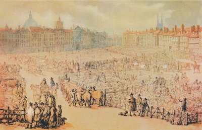 View of Smithfield Market, London, 1810 by Unbekannt