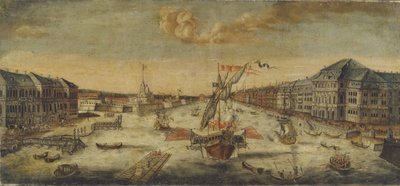 View of the Neva River Banks by Unbekannt