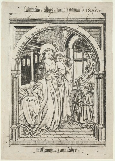 Virgin and Child, Abbot Ludwig Kneeling by Unbekannt