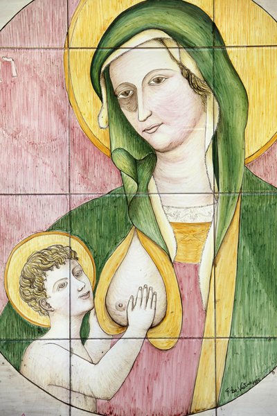 Virgin and Child Mosaic by Unbekannt