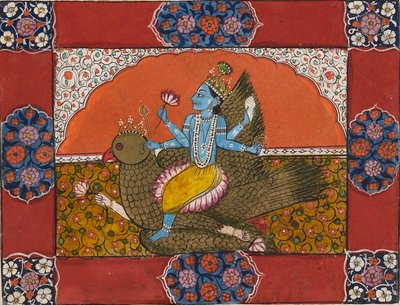 Vishnu on Garuda by Unbekannt