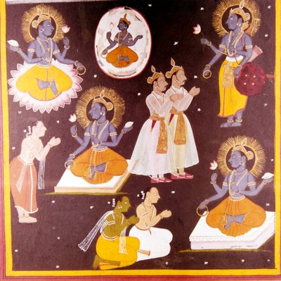 Vishnu Worshipped in Five Manifestations by Unbekannt