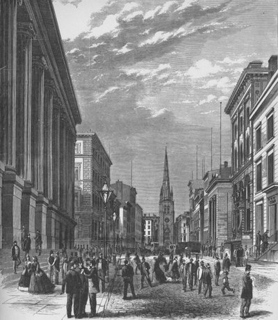 Wall Street, New York City, 1866 by Unbekannt