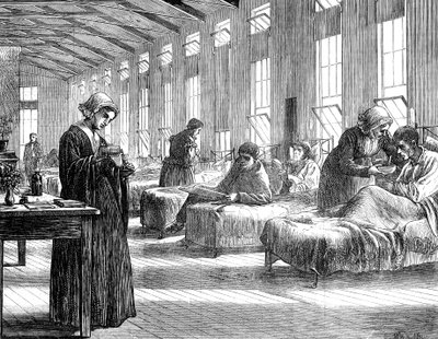 Ward in the Hampstead Smallpox Hospital, 1871 by Unbekannt