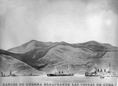 Warships Blocking the Coast of Cuba by Unbekannt