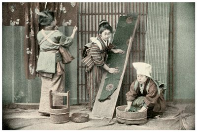 Washing kimonos, Japan, 1904 by Unbekannt