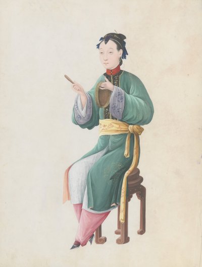 Musician Playing Jiaoluo by Unbekannt