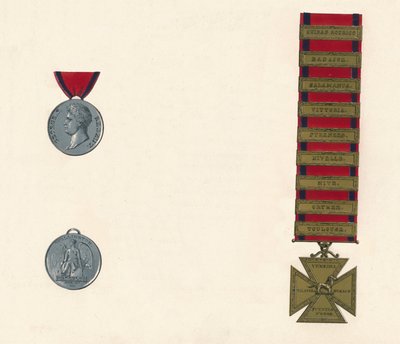 Waterloo & Military General Service Medal 1793-1814 by Unbekannt