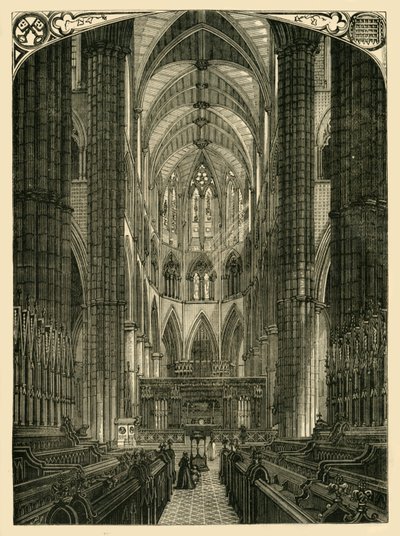 Westminster Abbey: Interior of the Choir by Unbekannt