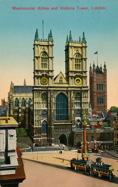 Westminster Abbey and Victoria Tower, London, c. 1930 by Unbekannt