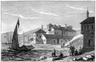 Where Lord Byron Died, Missolonghi, Greece, 1888 by Unbekannt