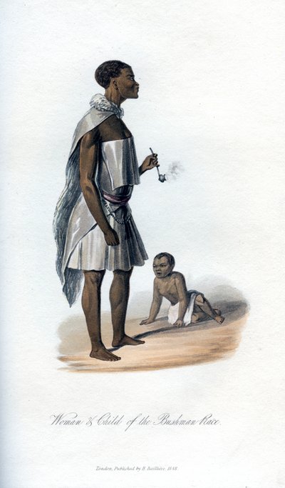 Woman & Child of the Bushman Race, 1848 by Unbekannt