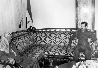 Yasser Arafat and Saddam Hussein, Iraq by Unbekannt