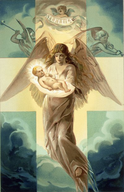 Alleluia, Christmas card, 1882 by Unbekannt Unbekannt