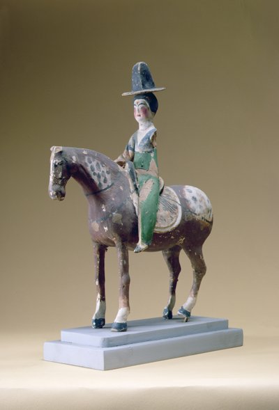 Lady Rider, Astana, 7th Century by Unbekannt Unbekannt
