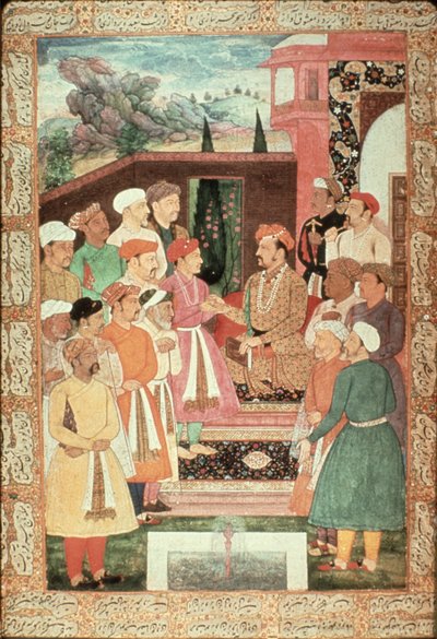 Parviz receives his audience, Jahangir School, Mughal by Unbekannt Unbekannt