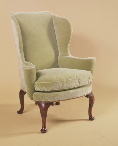 Queen Anne wing chair by Unbekannt Unbekannt
