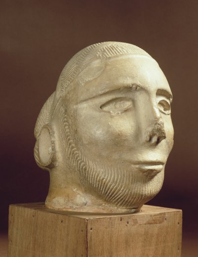 Steatite portrait head, Mohenjodaro, 2300-1750 BC by Unbekannt Unbekannt