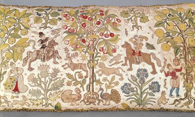 Stool cover, damask, late 16th century by Unbekannt Unbekannt
