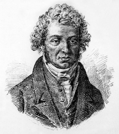 Andre Marie Ampere 19th century, engraving by Unbekannter Künstler