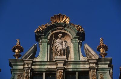 Belgium, Brussels, Grand Place, architectural detail by Benjamin Baud