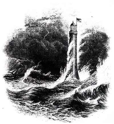 Bell Rock Lighthouse in a storm by Unbekannt