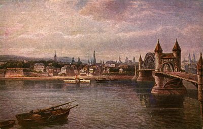 Bonn, Germany: Old Rhine Bridge by Unbekannter Künstler