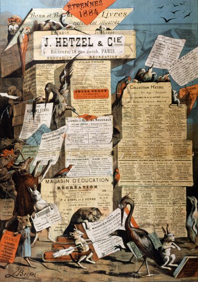 Books of Hetzel Editions Advertisement by Unbekannter Künstler