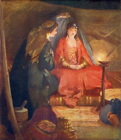 Bridegroom Lifts the Veil of the Bride by Unbekannter Künstler