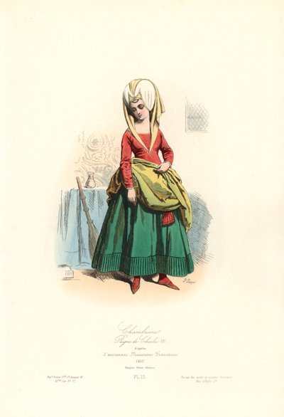 Chambermaid, reign of Charles VII by Unbekannter Künstler