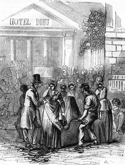 Cholera epidemic of 1832 in France by Unbekannter Künstler