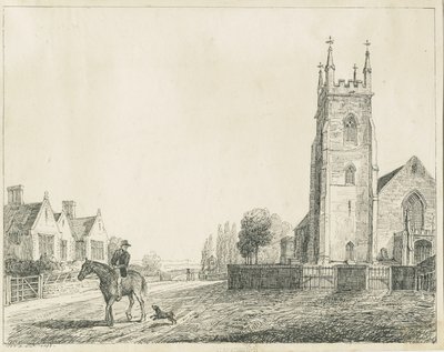 Colwich Church: pen sketch by Unbekannt